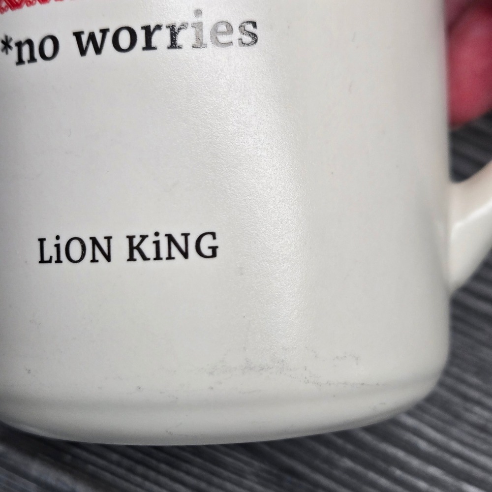 Hallmark Disney The Lion King Hakuna Matata No Worries Tea Coffee Mug Cup - Picture 7 of 11